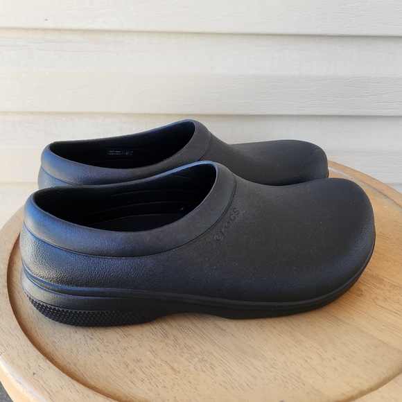 Crocs On the clock work black slip ons  clogs - Picture 9 of 11